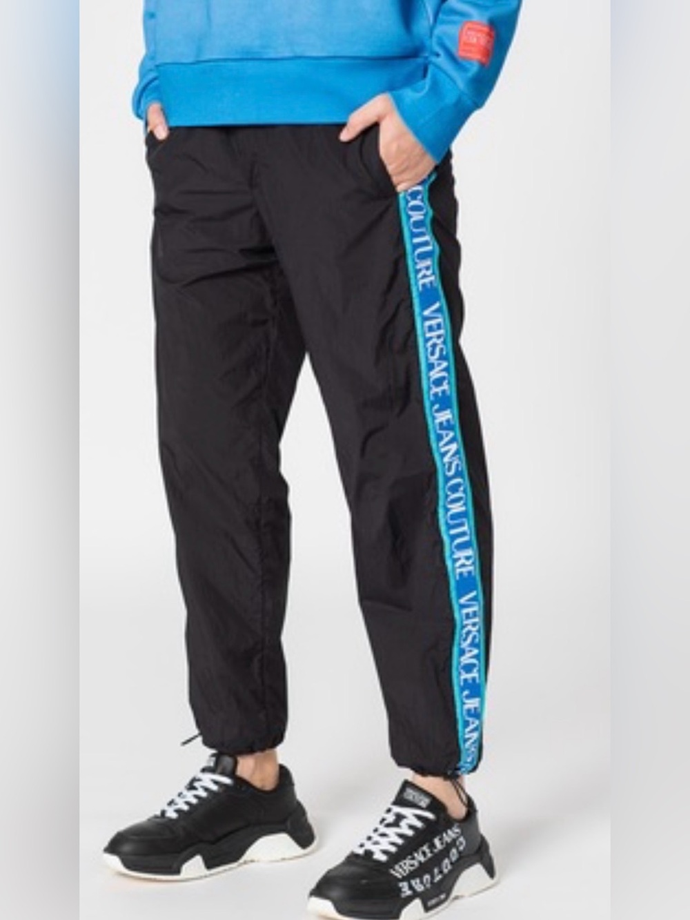 Versace Jeans Couture taping trackies in black